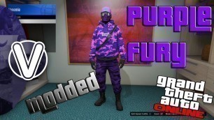'GTA 5 Online | How To Create The Purple Fury Tryhard Outfit (GTA 5 Online Modded Outfits)'