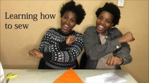 'A Fashion Designer teaches me how to sew. ft Randoms with Shades||South African Youtuber'