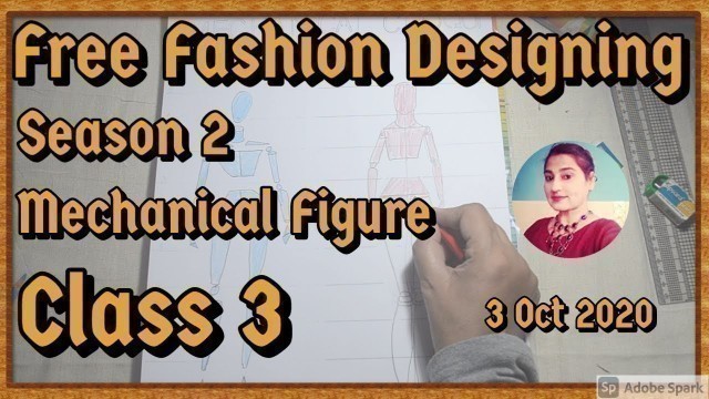'Free Fashion Designing Course // How To Draw Mechanical Figure // Silai Course Online // Class 3'