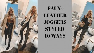 'Faux Leather Joggers Styled 10 Ways | Fashion Over 40'