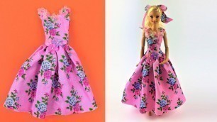'DIY Barbie Toy Summer Dress Video - Barbie Fashion Clothes Tutorial for  Girls'