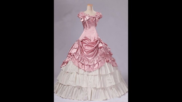 'Completed a Sweet Pink Victorian Dresses 18th Century Dresses Reenactment Theater Costume'