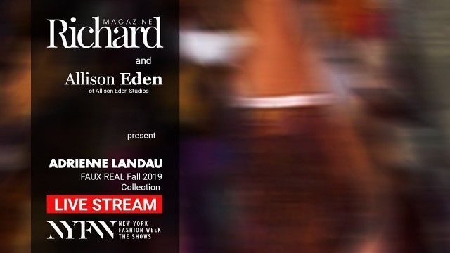 'LIVE Stream: Adrienne Landau 2019 New York Fashion Week Presentation'