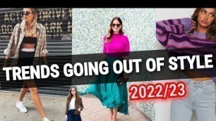 'Best Fashion Trends OUT oF STYLE in 2022|FASHION TRENDS over 40 & 50| out of Style Iteams 2022-MI'