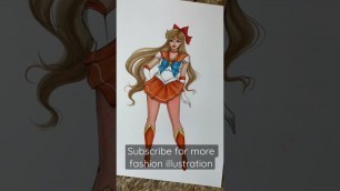 'Sailor Venus Fashion Illustration 