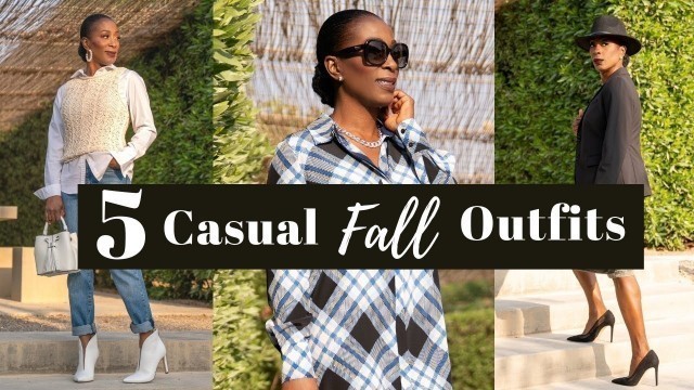'5 Casual Fall Outfits | Fall Fashion | Women Over 40'