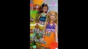 'PlayDoh Barbie Fashion: let\'s create clothes for our dolls!'