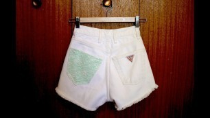 'D.I.Y Customized Denim Shorts Pocket'