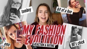 'my FASHION EVOLUTION (tomboy, emo, 90’s chick, slutty…) | Reaction & Rating | kinda cringe tho:/'