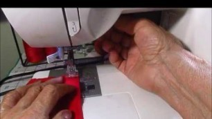 'Como enhebrar la máquina de coser Fashion Mate ,partes de la máquina y unir dos pedazos de tela'