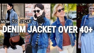 'OVER 40 Denim Jacket TRENDS!|Fashion over 40|How to wear denim Jacket For Women Over 40...'