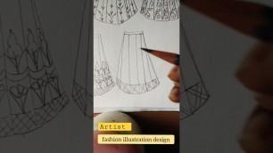 'fashion sketch / drawing #artist#fashionsketching##artdesigning#dressarts#sketchingbignner #shorts'