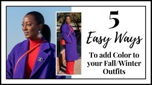 'How to Add Color to Your Fall  Outfits | Women Over 40'