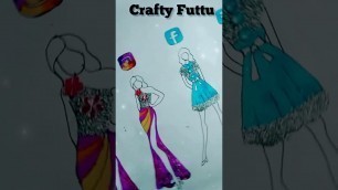 'Which One Is Your Favourite? | Stylish fashion Dress Drawing | #art #drawing #stylishdress #Shorts'