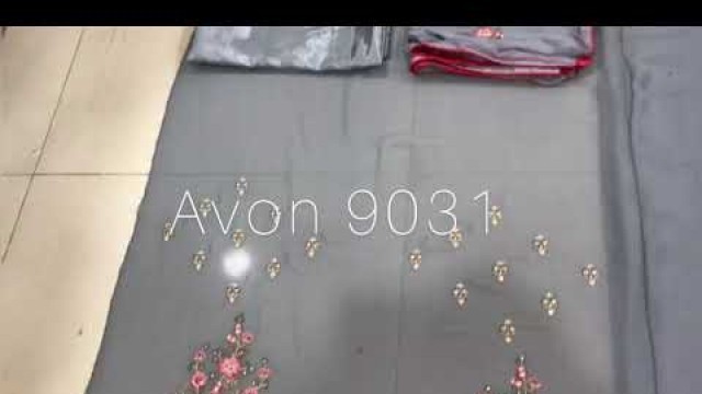 'AVON FASHION DESIGN 9031 BEAUTIFUL GREY COLOUR EMBROIDERY WORK DRESS'