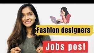 'Fashion Designer Job 
