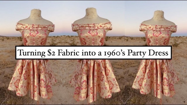 'Turning $2 Fabric into a 1960’s Party Dress #shorts'