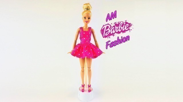 'DIY Barbie Toy Summer suit with polka dots - Barbie Fashion Clothes Tutorial for  Girls'