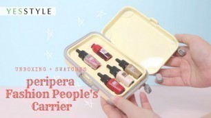 'peripera Fashion People\'s Carrier | Unboxing + Swatches | YesStyle Korean Beauty'