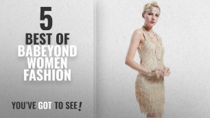 'Babeyond Women Fashion [2018 Best Sellers]: BABEYOND Women\'s Flapper Dresses 1920s V Neck Beaded'