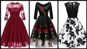 'Most Beautiful & Luxury Designer 1960\'s Vintage Lace & Embroidered Swing Dresses & Frocks'