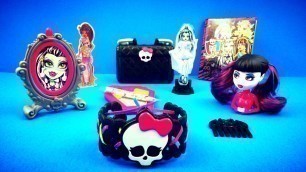 '2015 McDONALD\'S MONSTER HIGH COMPLETE SET OF 8 HAPPY MEAL KIDS TOYS REVIEW'