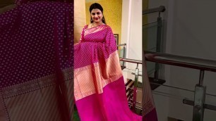 'Indian women beautiful pink colour saree fashion#shorts#pinksaree#leftrightsong #naturalbeauty♥️♥️♥️'