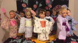 EDO Girls:  American Girl doll & 18 inch dolls  Kimono Show: Summer アメリカンガールドール（江戸がーるず）着物ショー