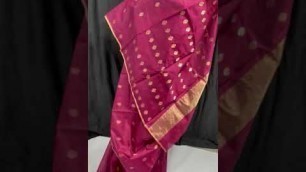 'chanderi saree fabric pattu silk saree #fashion #saree #shorts'