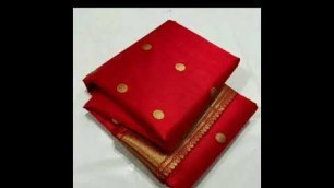 'Chanderi Silk Red Saree ❤️ /  चंदेरी सिल्क साडी #shorts #chanderi Silk saree #fashion trends corner'