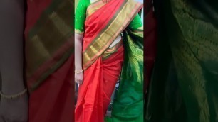 'Indian women beautiful red colour saree fashion#shorts#redsaree#cheezbadihai #naturalbeauty