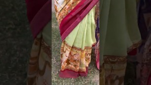 '#silk #saree #fashion #style #madhubani #shorts #banarasi #tiktok #scarf #youtubeshorts #meeshohaul'