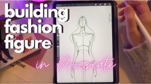 'Fashion Illustration For Beginners / Fashion Art Basics/ How To Sketch A Fashion Figure In Procreate'