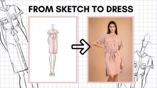 'How A Dress is Designed - From Sketch to Dress | Creating A Fashion Collection | KESTAN'
