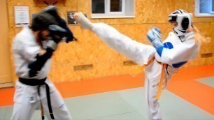 'Female vs Male Fight. Fashion Model Shows Karate, Part 2 of 2. Ekatherina Logutova in Minkov Dojo'