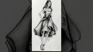 'complete sketch #fashion #shorts #shortvideo #art #illustration'