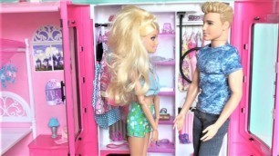 'Ken and Barbie girl dream house Barbie clothes haul, Barbie accessories collection, बार्बी'