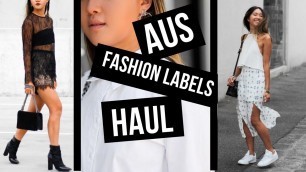 'Australian Fashion Labels \'try-on\' haul'