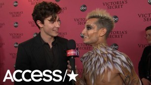 Shawn Mendes Jokes With Frankie Grande About Ducking Angels' Wings During VS Fashion Show Performanc