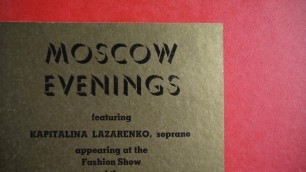 'Moscow Evenings - USSR Popular Songs at NY Fashion Show (1959) Bruno Records ‎– BR 50095'