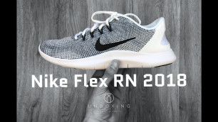 'Nike Flex RN 2018 ‘white/black/cool grey’ | UNBOXING & ON FEET | fashion shoes | 2018 | 4K'
