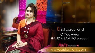 'Best Casual & Office Wear Handweaving Sarees (11th December) - 10DH'