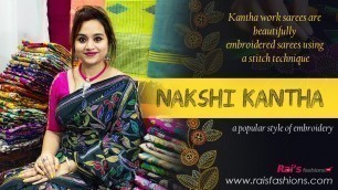 'A Popular Style Of Embroidery - Nakshi Kantha  Collection From Rai\'s Fashions (02nd January) - 02JK'
