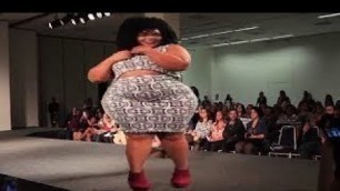'Large Plus Size Women Wearing Tight Clothing - Fashion Show'