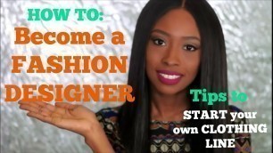 'HOW TO START A CLOTHING LINE WITHOUT FASHION SCHOOL!! | SUCCESS SATURDAY SERIES'
