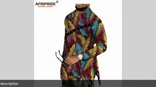 African Clothing for Men Dashiki Printed Coats Jacket and Pants 2 Piec