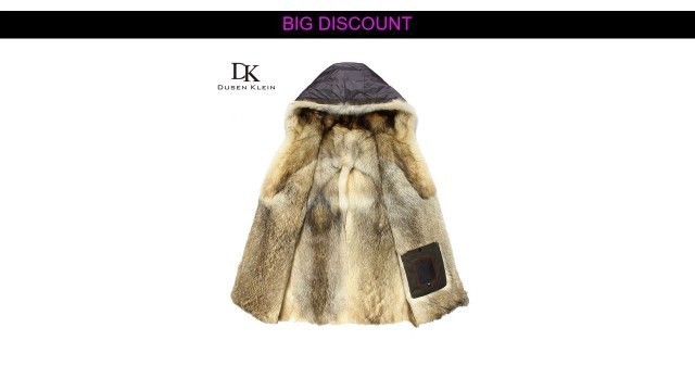 'for Wolf fur men Thick long coats fashion Designer the winter Warm Luxury hooded jackets E1125A'