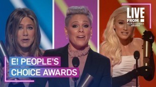 '2019 E! People\'s Choice Icon Recipients - Aniston, P!nk & Stefani | E! People’s Choice Awards'