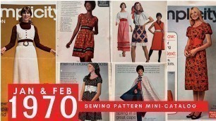 'VINTAGE 1970 SIMPLICITY FASHION NEWS  ~ Jan & Feb Sewing Patterns'