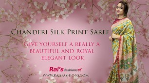 'Chanderi Silk Print Saree - Give Yourself A Royal Elegant Look (27th August) - 25AC'